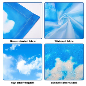 ANGSYLTH blue sky and clouds design creates a pleasant ambiance.