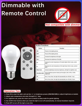 Angyues blue-light-blocking sleep bulb protects night viewing.