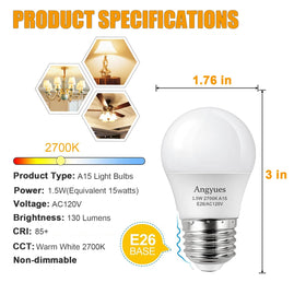 Angyues easy-install bulb fits standard E26 sockets for quick setup