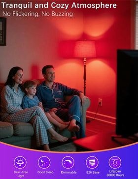 Angyues red glow creates a sunset like ambiance without harsh glare.