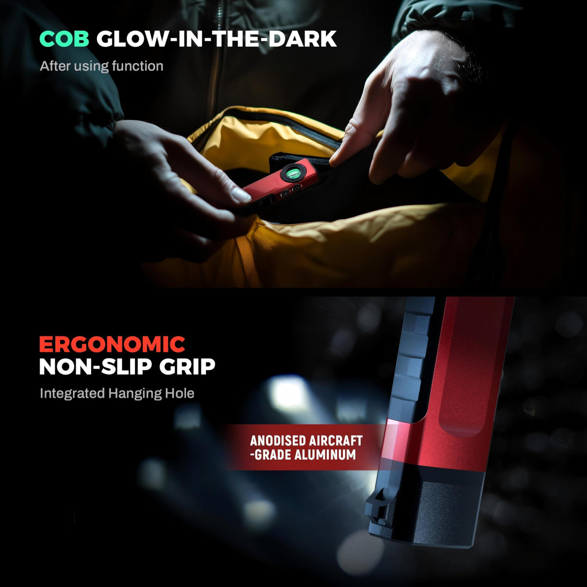 Anhay flashlight waterproof and dustproof seal for tough conditions.