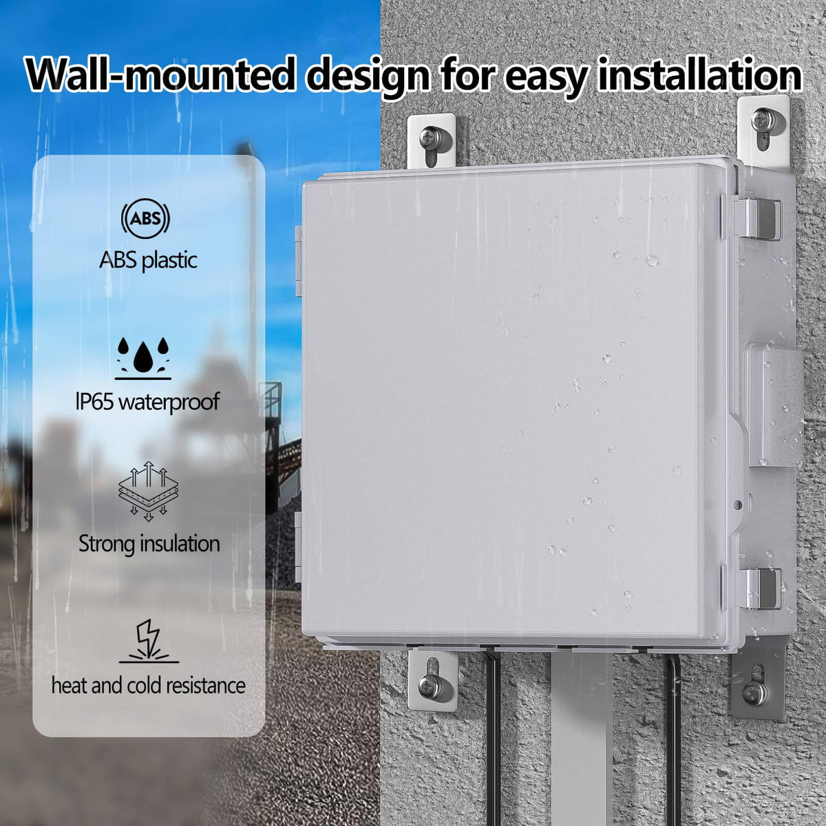 ANIMACYN junction box with mounting plate simplifies wall or ceiling installation