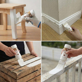 Anirun White Paint includes a built-in brush for mess-free application.