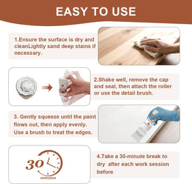Anirun White Paint is water-based and pet-safe for home use.