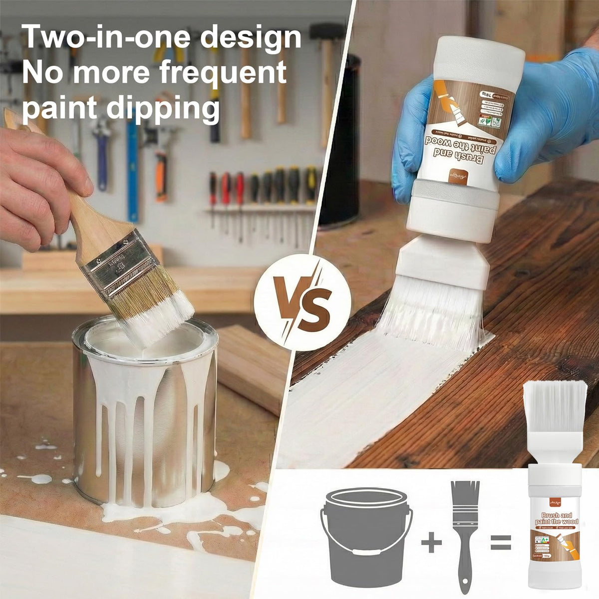 Anirun White Paint on wood shows smooth, single-step coverage.