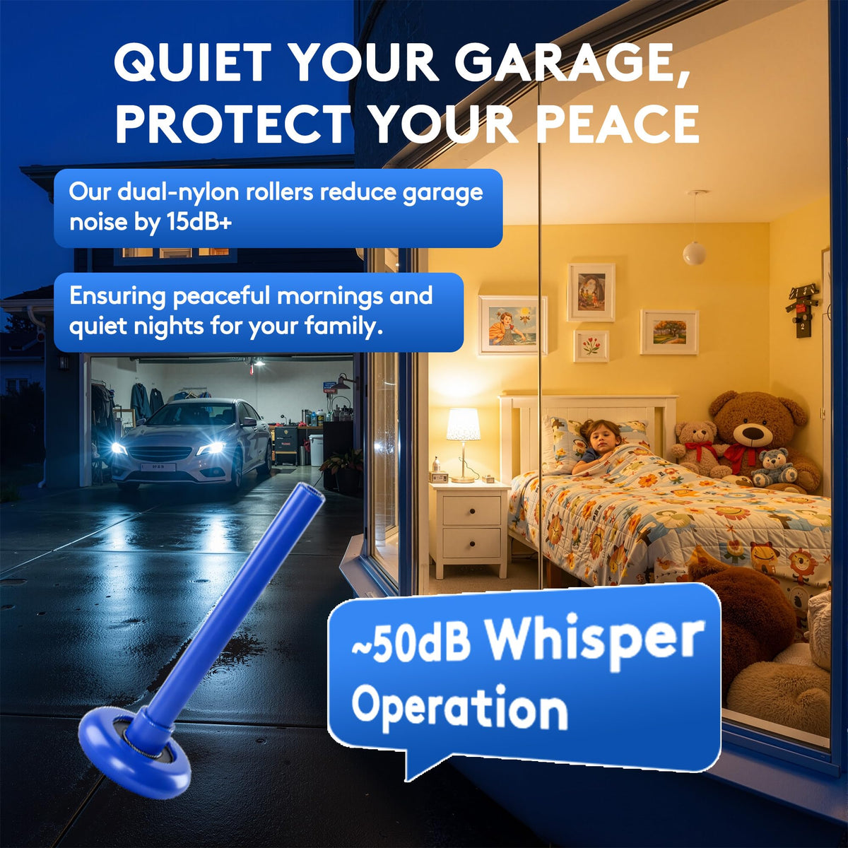 ANJAHOME installation-ready roller set simplifies DIY replacement for homeowners.