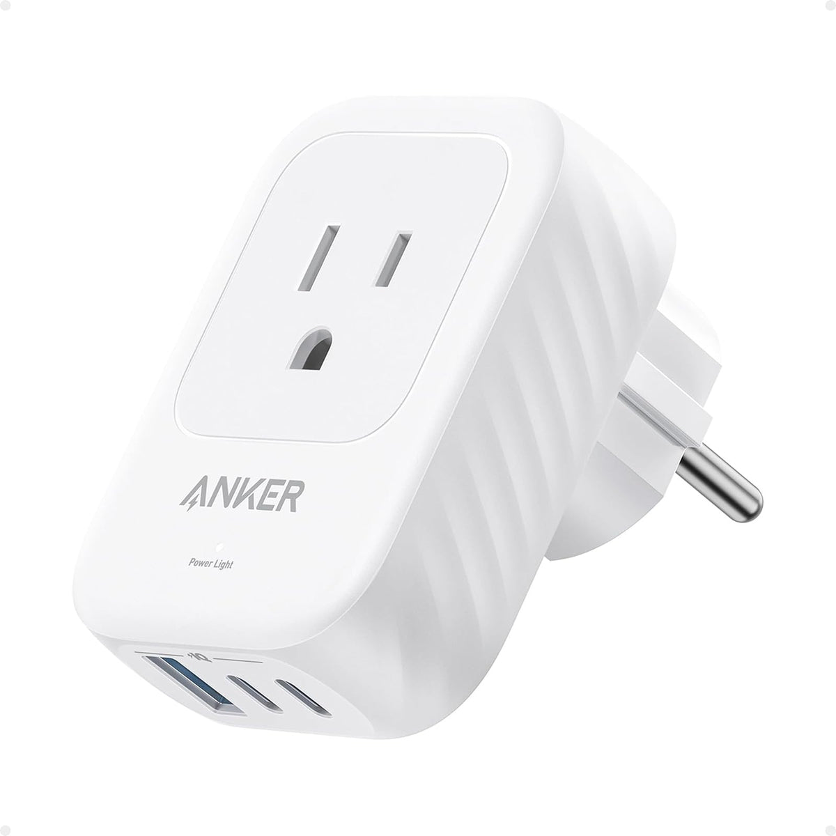 Anker Travel Adapter Type E/F with two AC outlets for Europe