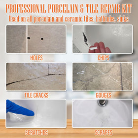 Ankita porcelain repair kit white full finish delivers a glossy, durable surface.