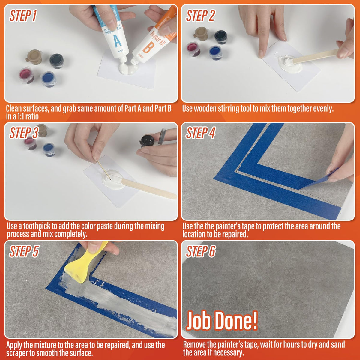 Ankita porcelain surface repair on bathroom tile