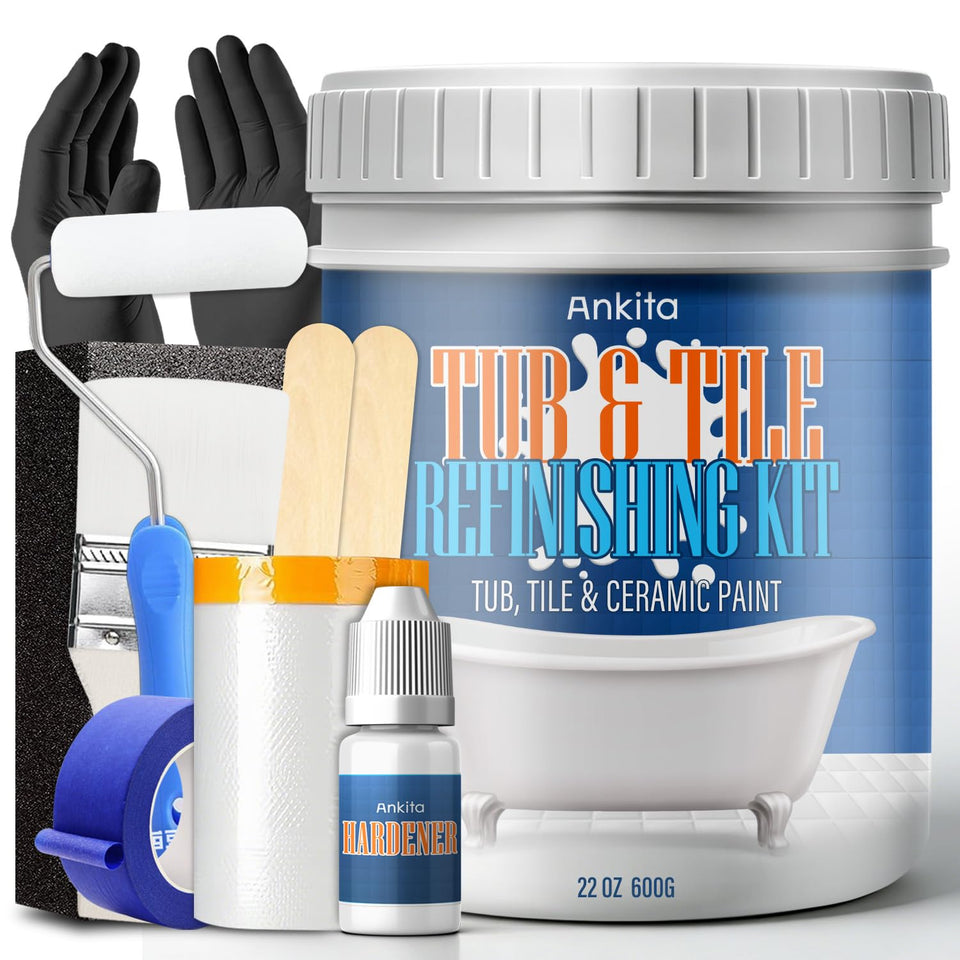 Ankita tub and tile paint tools for easy DIY refinishing.