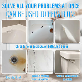 Ankita tub repair kit white application process shows easy use