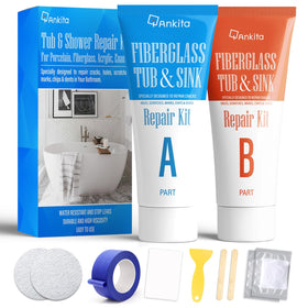 Ankita tub repair kit white bottle enables quick tub fixes