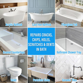 Ankita tub repair kit white heat resistant surface maintains color