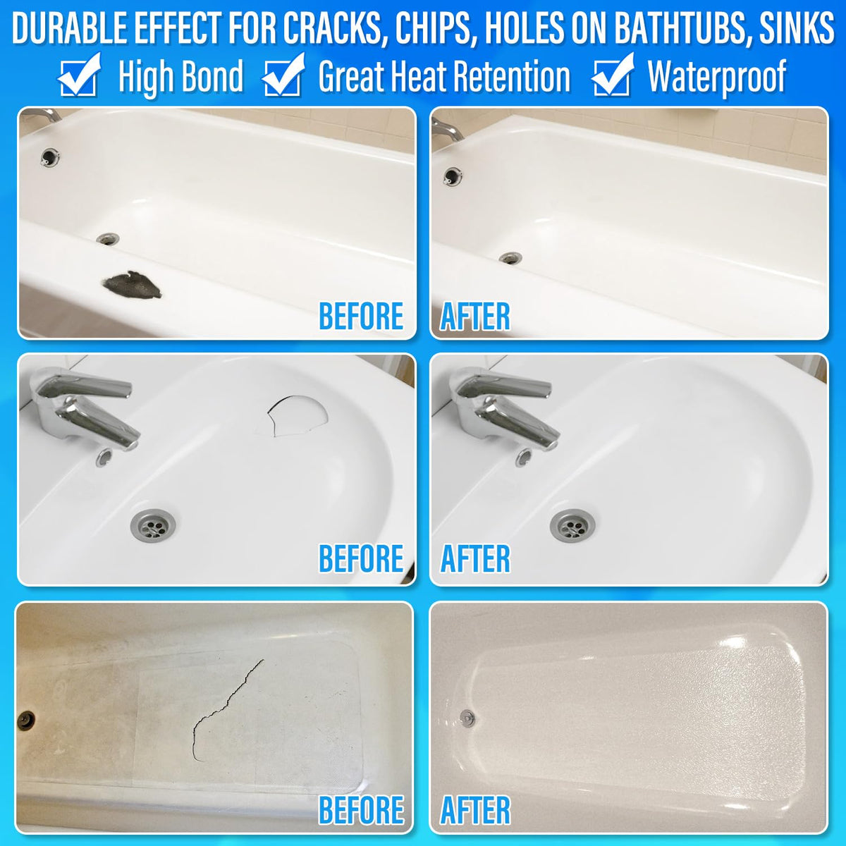 Ankita tub repair kit white seamless finish after repair enhances look