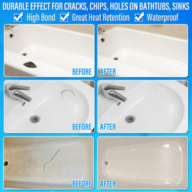Ankita tub repair kit white seamless finish after repair enhances look