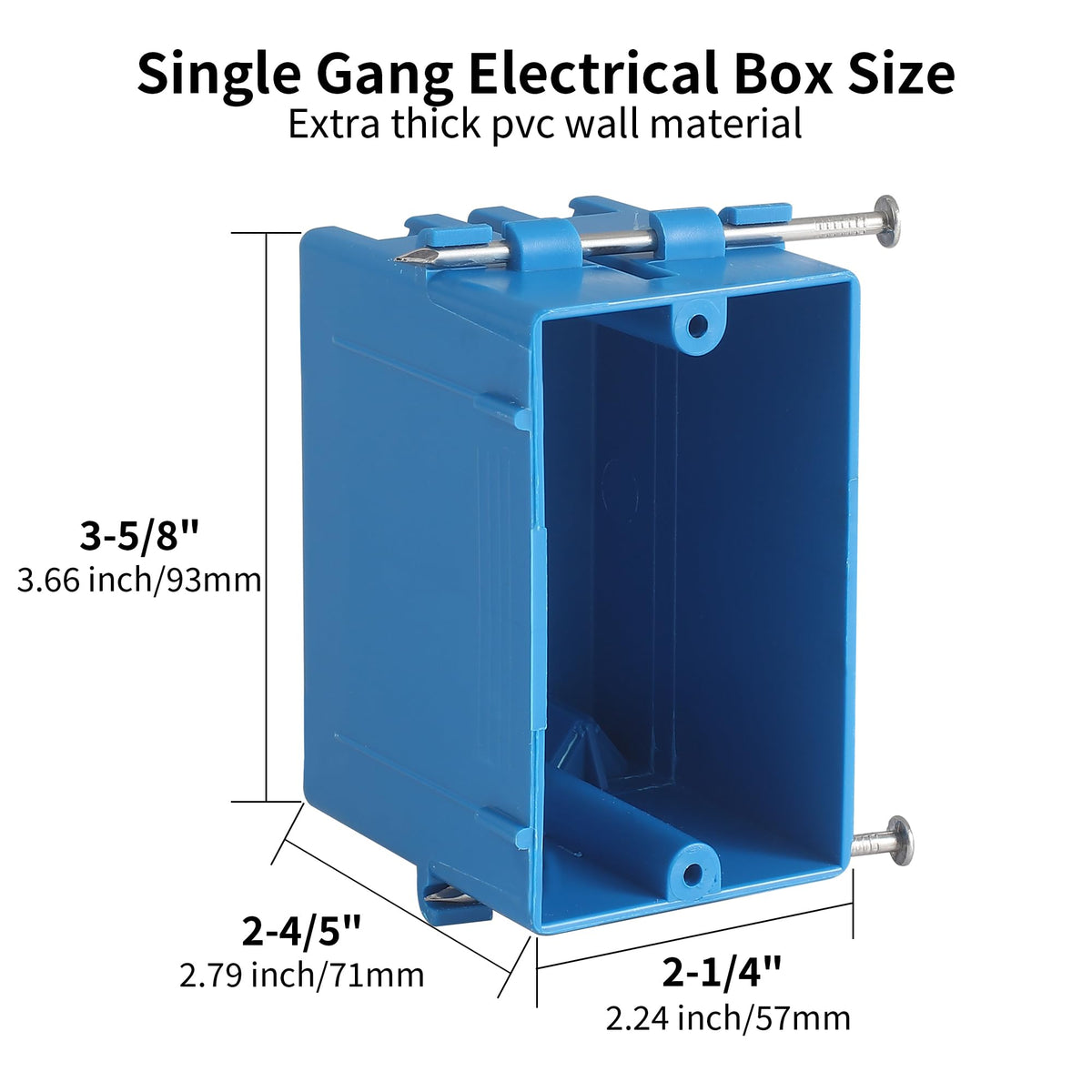 ANKYLHUA 57x71x93mm blue box size suitable for standard devices.