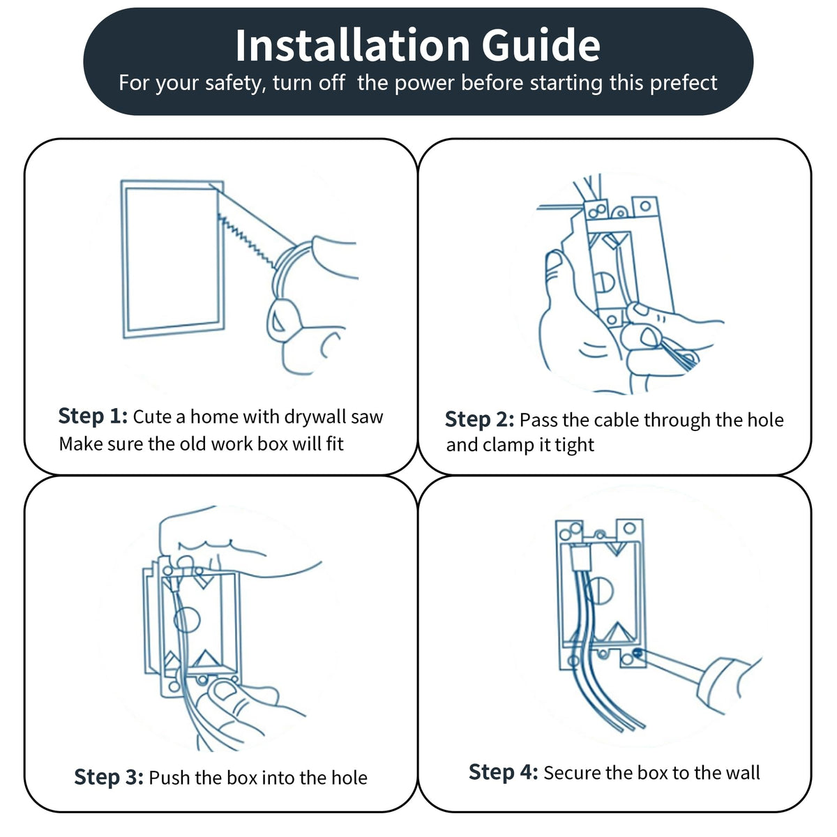 ANKYLHUA easy-to-use screw ear design supports quick wall mounting.