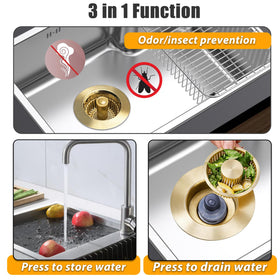 Anlige 3-in-1 strainer with bounce core switches between drainage and storage.