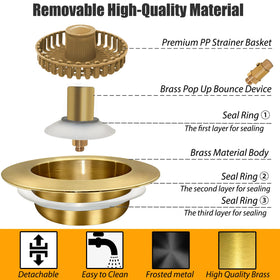 Anlige easy-clean sink strainer designed for quick maintenance.