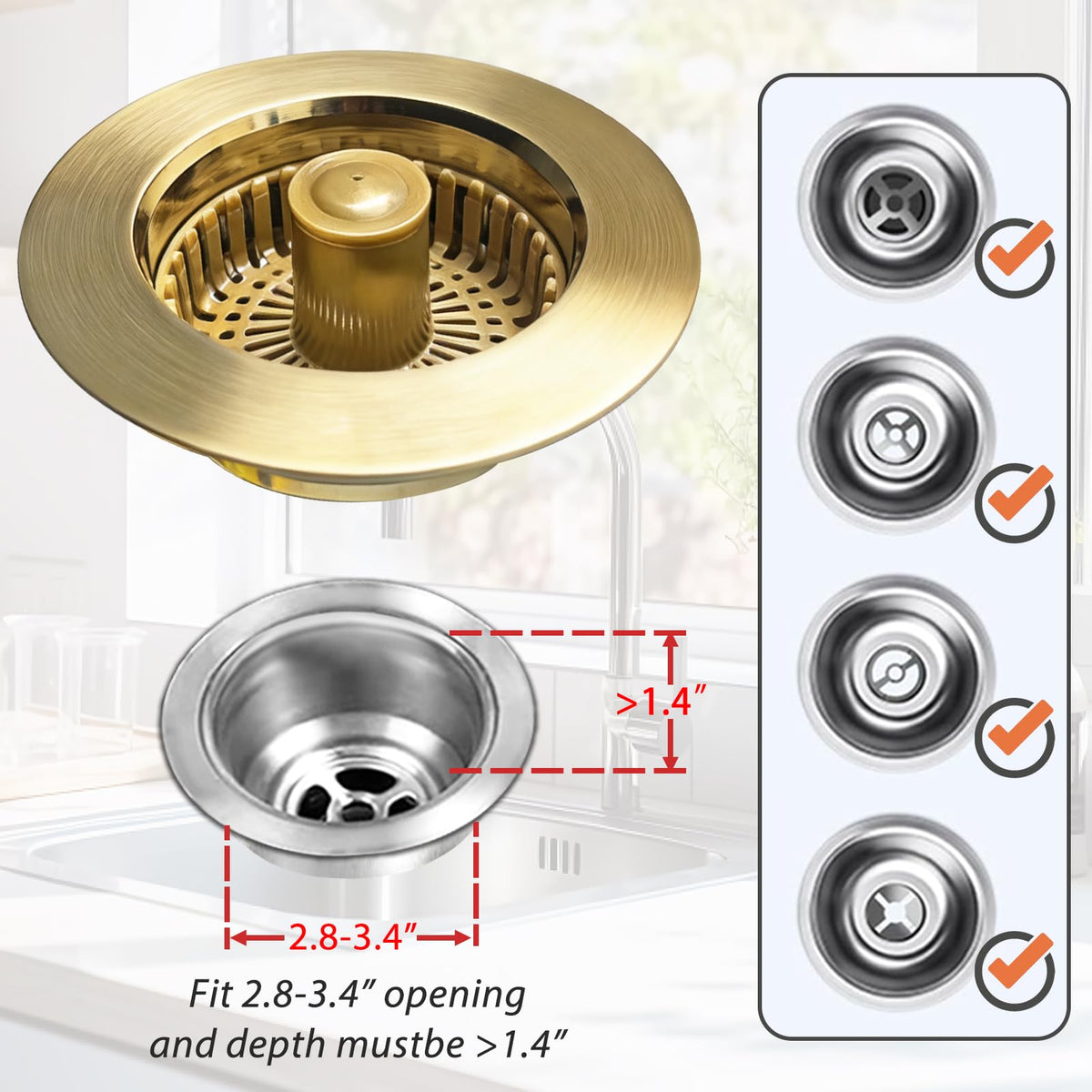 Anlige extra basket strainer included for replacement and convenience.