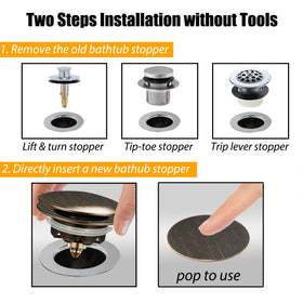 Anlige three silicone gaskets ensure a secure seal for 1.45–1.8 in drains