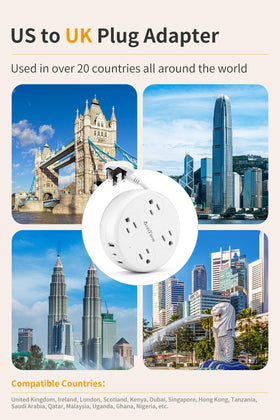 AnnTane adapter offering four AC outlets for multiple devices.