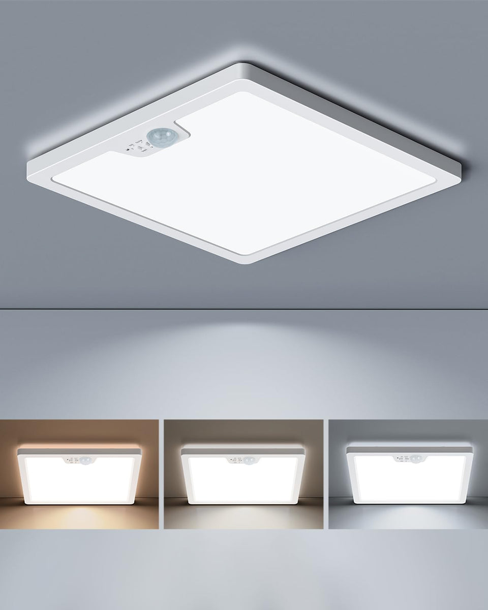 Annaror 12in motion ceiling light in a bright room, ideal for hands-free entry