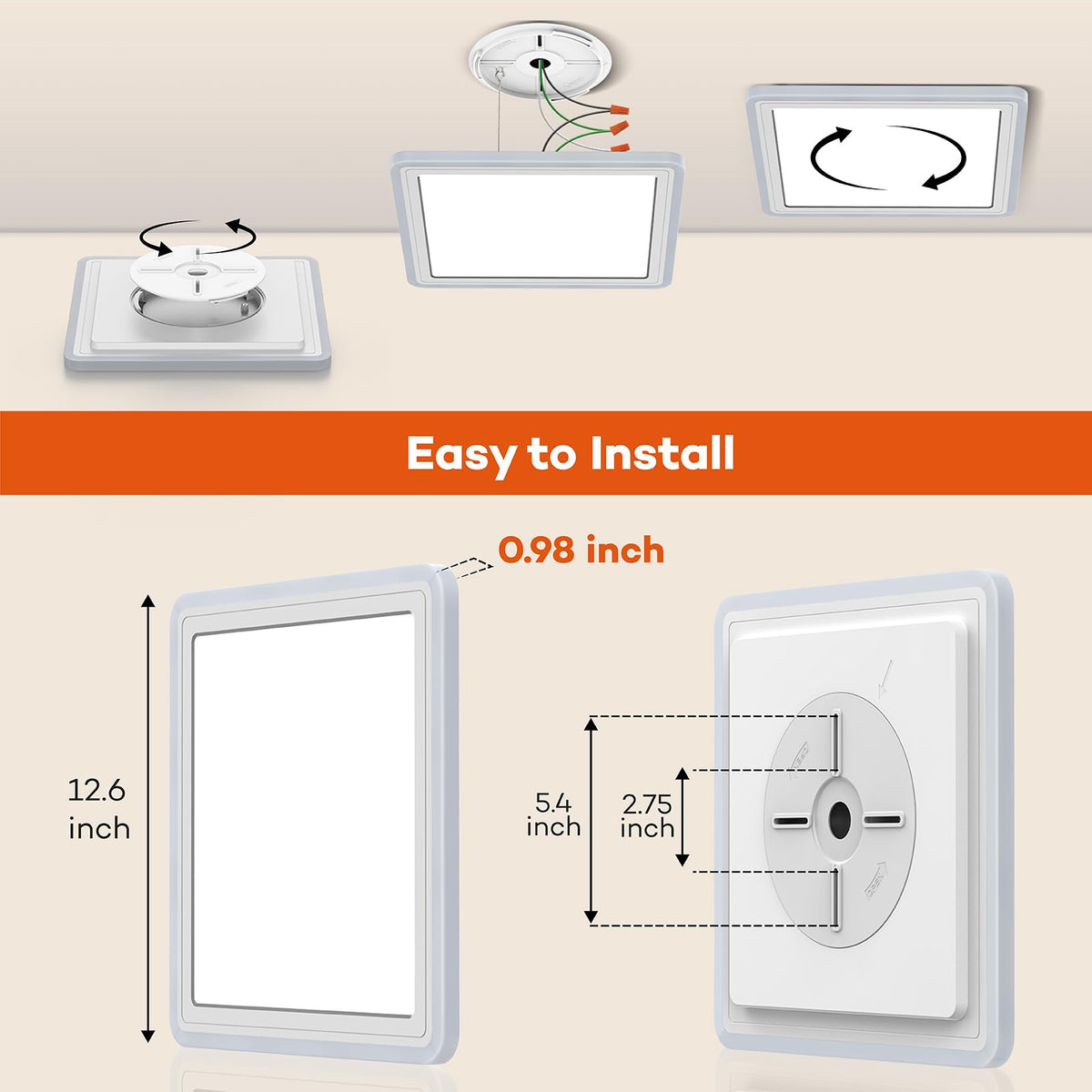 Annaror ceiling light compatible with Alexa and Google Home for voice control
