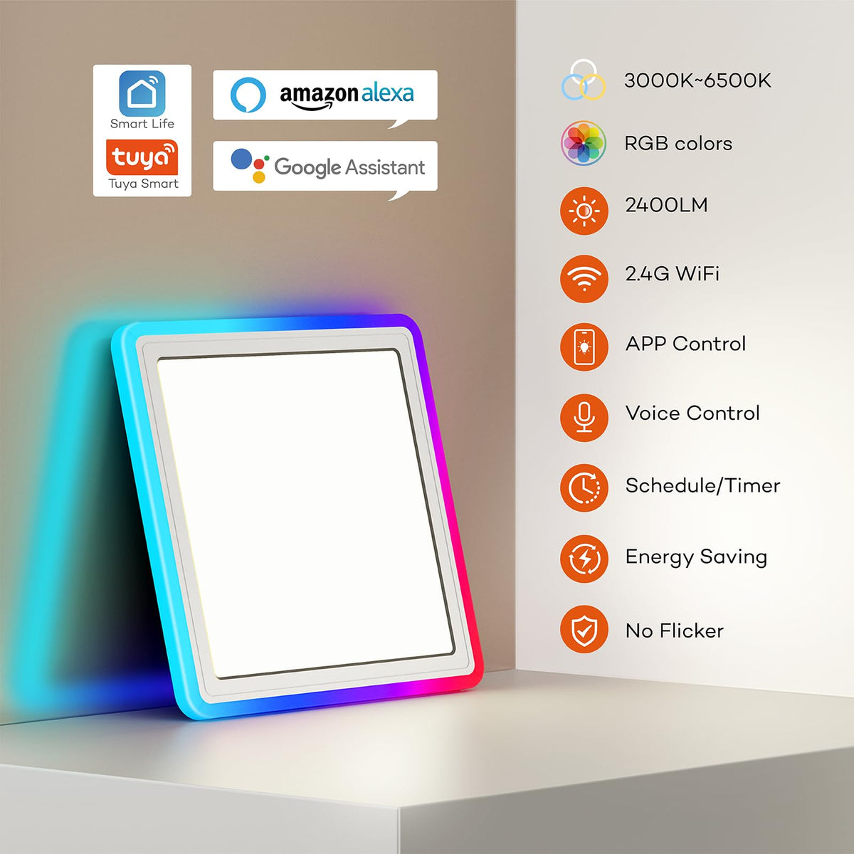 Annaror ceiling light timer function to schedule on/off times