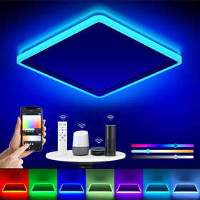 Annaror smart LED ceiling light with remote control for convenient dimming and scene changes