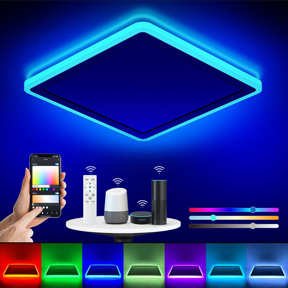 Annaror smart LED ceiling light with remote control for convenient dimming and scene changes