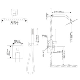 Annazom high-pressure feel with air-infused rain system for greater coverage