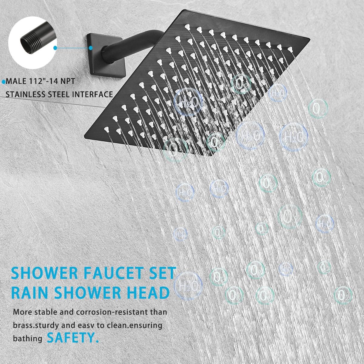 Annazom wall mount shower arm provides stable installation