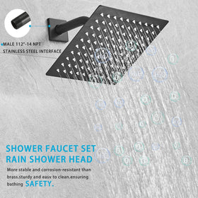 Annazom wall mount shower arm provides stable installation