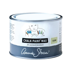 Annie Sloan clear wax bottle seals chalk-painted furniture.