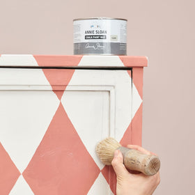Annie Sloan clear wax adds a matte soft finish.