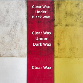 Annie Sloan layering with color wax for depth and definition.