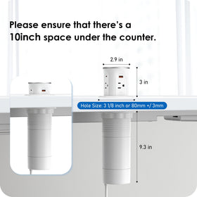 ANNQUAN conference table pop-up outlet keeps cables hidden and organized.