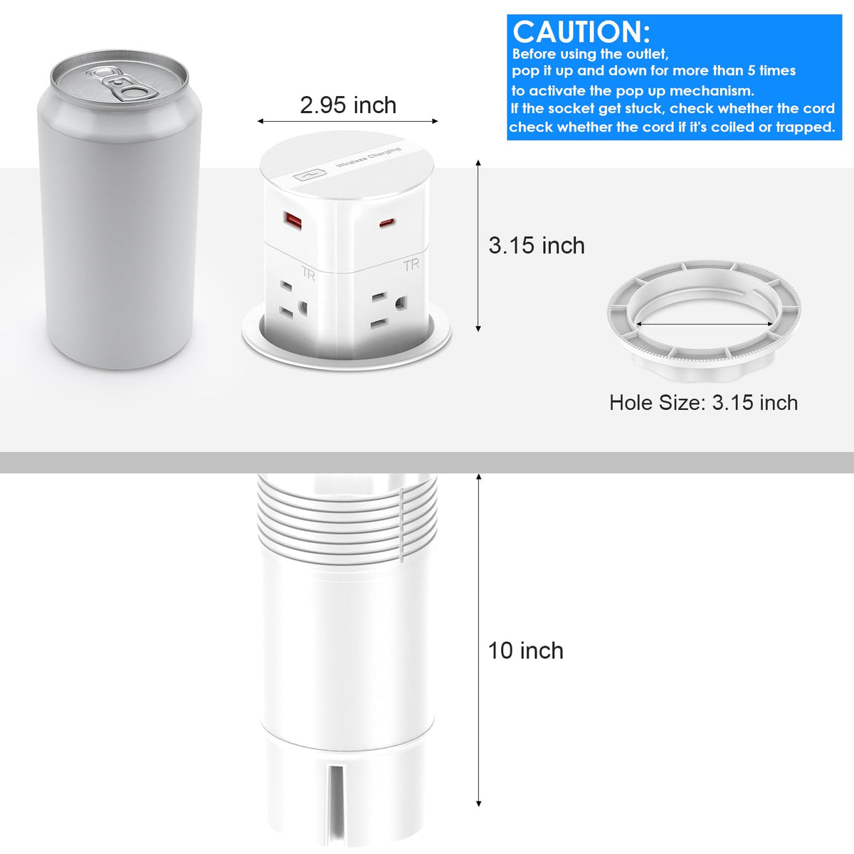 ANNQUAN USB-C ports provide up to 20W for fast device charging.