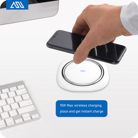 ANNQUAN white finish pop-up outlet complements modern kitchen and office spaces.