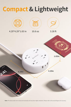 AnnTane Cruise-friendly travel adapter designed for safe use on ships.