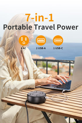 AnnTane USB-C and USB-A ports enable simultaneous device charging.