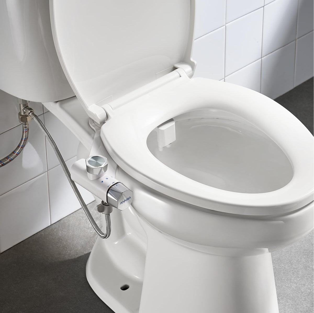 ANNWA bidet attachment easy installation on a standard toilet.