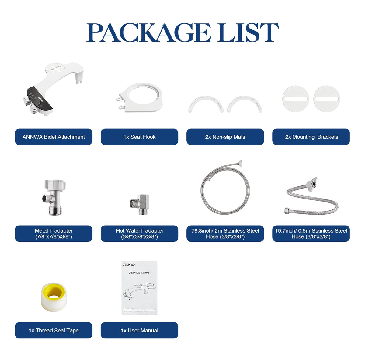 Non-electric operation of the ANNWA bidet attachment without batteries