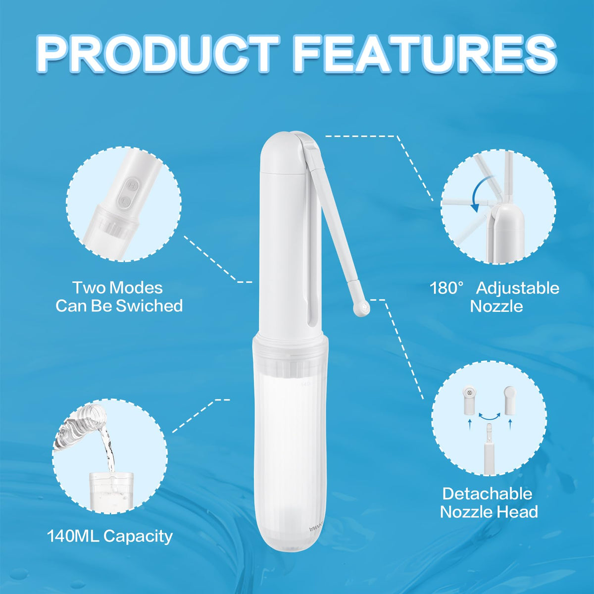 ANNWA dual-pressure modes offer customizable comfort for cleansing.
