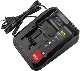 ANOITD 20V fast charger front view demonstrating compact design for workspace efficiency.