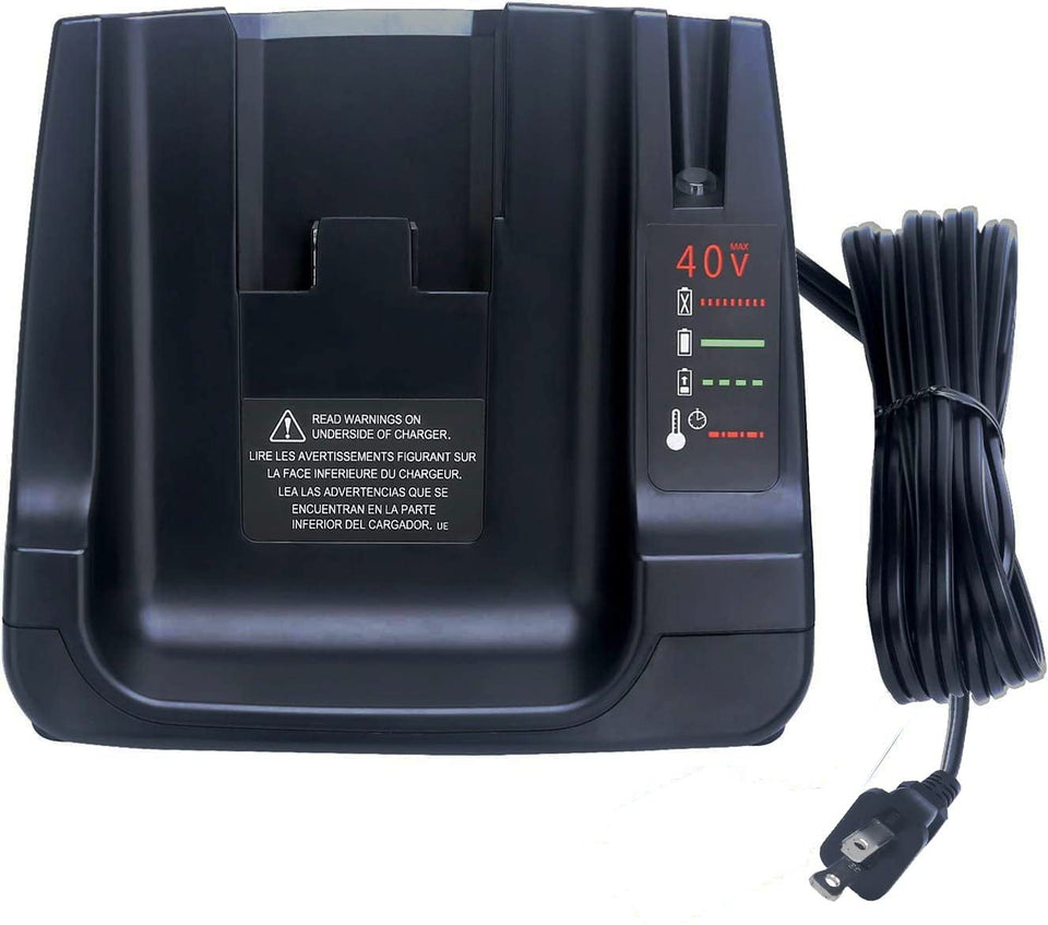 ANOITD LCS40 front view fast charger powering 40V batteries