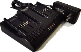 ANOITD WA3875 front view: dual-port charger for Worx 20V batteries.