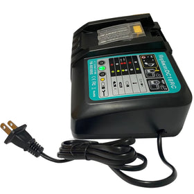 ANOPIW DC18RC charger front view showing Makita compatibility in use