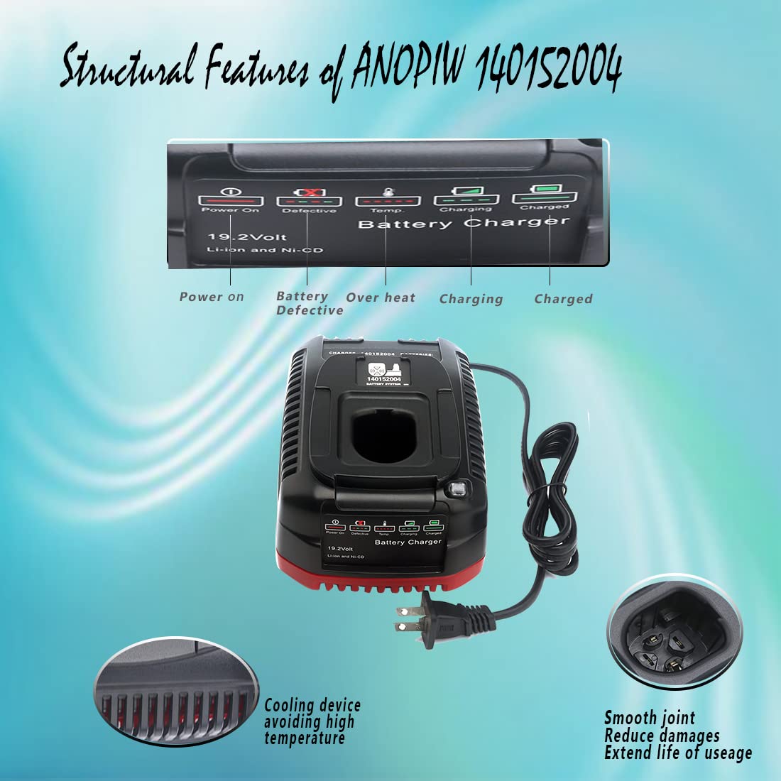 Anopiw safety system guards against heat, over-current, over-voltage, and over-charging